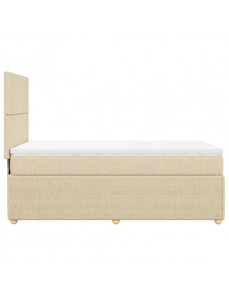 Giroletto a Molle con Materasso Crema 90x200 cm inTessuto