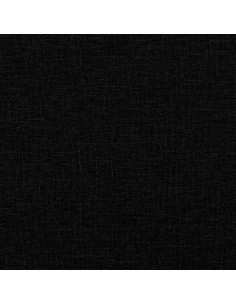 Giroletto con Testiera Nero 80x200 cm in Tessuto