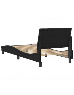 Giroletto con Testiera Nero 80x200 cm in Velluto 2