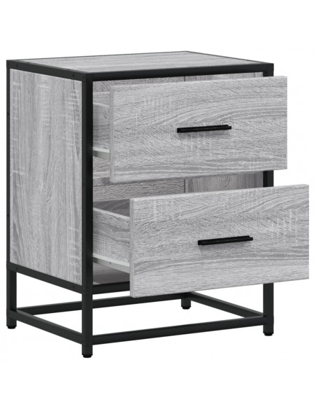 Comodini 2 pz Grigio Sonoma 40x31x50 cm in Truciolato