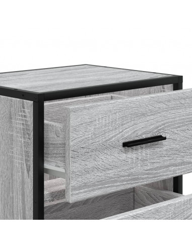 Comodini 2 pz Grigio Sonoma 40x31x50 cm in Truciolato