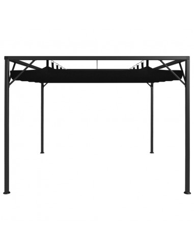 Gazebo da Giardino con Tetto a Scomparsa 3x3 m Antracite