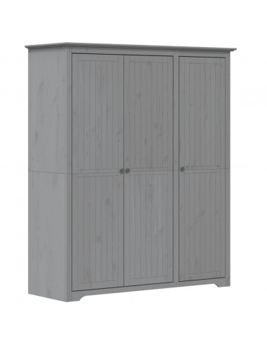 Armadio BODO 146x53,5x173 cm in Legno Massello di Pino Grigio