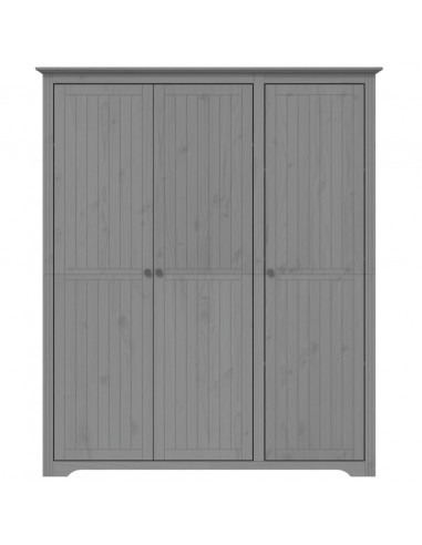 Armadio BODO 146x53,5x173 cm in Legno Massello di Pino Grigio