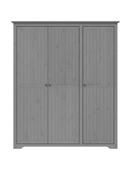 Armadio BODO 146x53,5x173 cm in Legno Massello di Pino Grigio