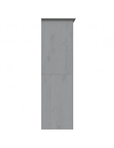 Armadio BODO 146x53,5x173 cm in Legno Massello di Pino Grigio