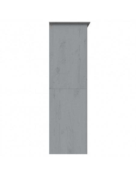 Armadio BODO 146x53,5x173 cm in Legno Massello di Pino Grigio