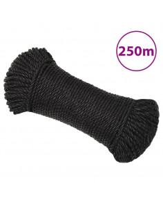 Corda da Lavoro Nera 6 mm 250 m in Polipropilene 2