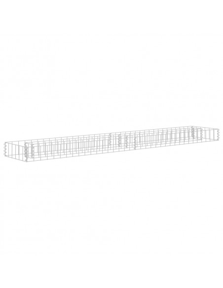 Gabbione Letto Rialzato in Acciaio Zincato 180x30x10 cm