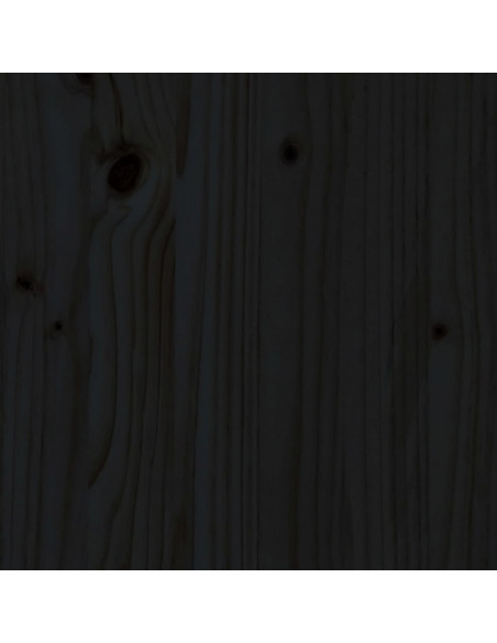 Giroletto con Testiera Nero Small Single in Legno Massello