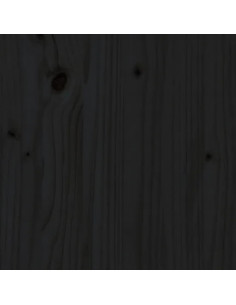 Giroletto con Testiera Nero Small Single in Legno Massello