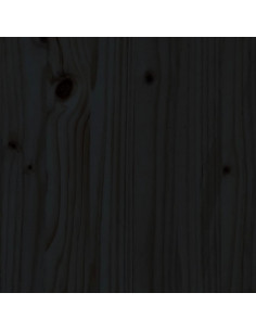 Giroletto con Testiera Nero Small Single in Legno Massello