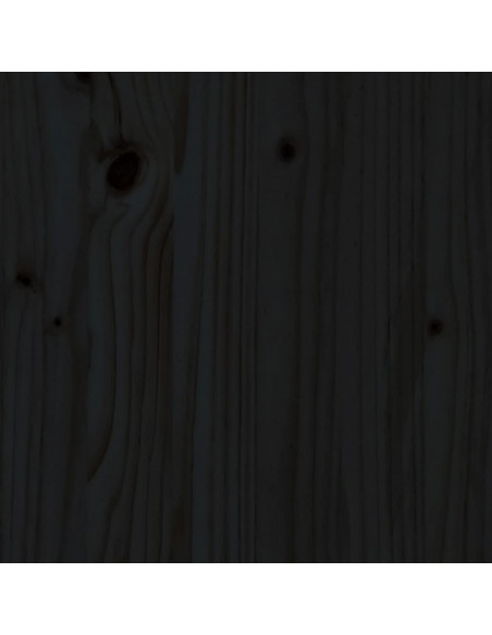 Giroletto con Testiera Nero Small Single in Legno Massello