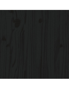 Giroletto con Testiera Nero Small Single in Legno Massello