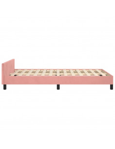 Giroletto con Testiera Rosa 120x200 cm in Velluto