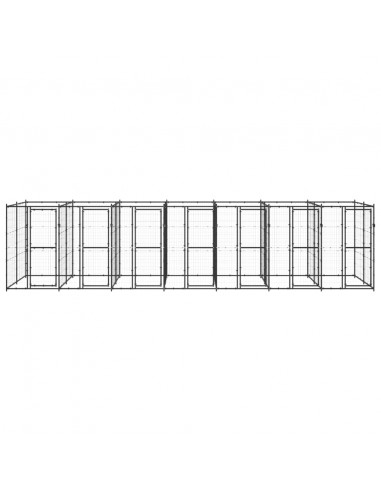 Gabbia per Cani da Esterno in Acciaio 16,94 m²
