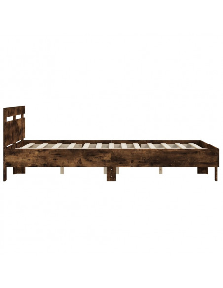 Giroletto con Testiera Rovere Fumo 150x200 cm Legno Multistrato
