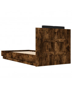 Giroletto con Testiera Rovere Fumo 90x190 cm Legno Multistrato