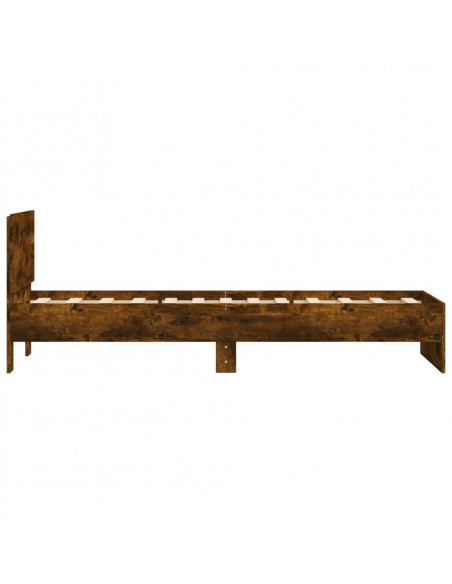 Giroletto con Testiera Rovere Fumo 90x190 cm Legno Multistrato