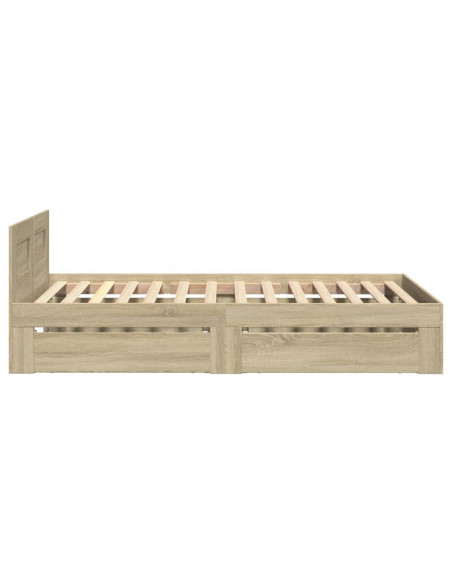Giroletto con Testiera Rovere Sonoma 90x200cm Legno Multistrato