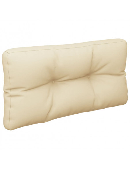 Cuscini per Pallet 2 pz Beige in Tessuto