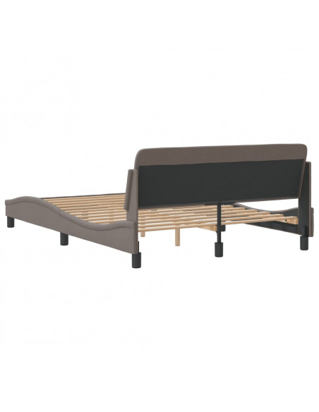 Giroletto con Testiera Tortora 140x190 cm in Tessuto