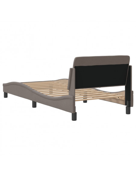 Giroletto con Testiera Tortora 80x200 cm in Tessuto
