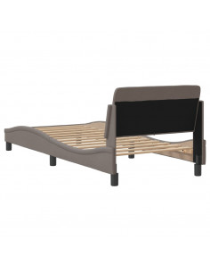 Giroletto con Testiera Tortora 90x190 cm in Tessuto