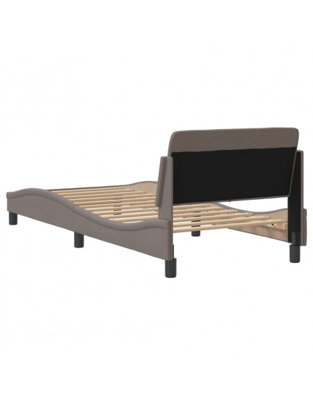 Giroletto con Testiera Tortora 90x190 cm in Tessuto