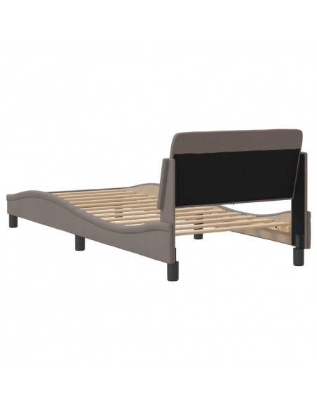Giroletto con Testiera Tortora 90x200 cm in Tessuto