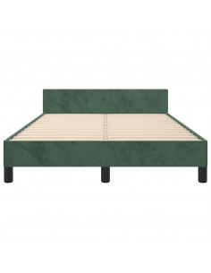 Giroletto con Testiera Verde Scuro 120x190 cm in Velluto