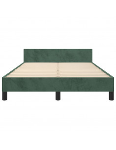 Giroletto con Testiera Verde Scuro 120x190 cm in Velluto