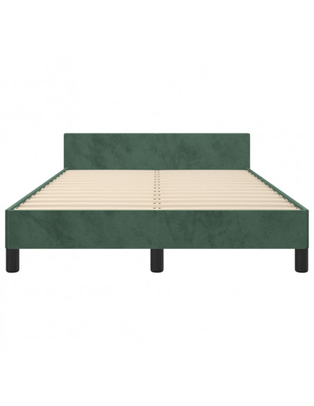 Giroletto con Testiera Verde Scuro 120x190 cm in Velluto