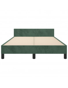 Giroletto con Testiera Verde Scuro 120x190 cm in Velluto