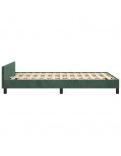 Giroletto con Testiera Verde Scuro 120x200 cm in Velluto