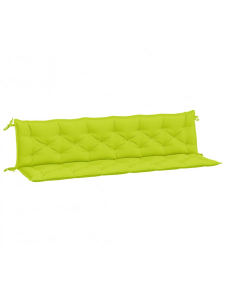Cuscini per Panca 2 pz Verde Intenso 200x50x7 cm Tessuto Oxford