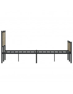 Giroletto con Testiera&Pediera Metallo Rovere Sonoma 120x200 cm