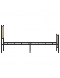 Giroletto con Testiera&Pediera Metallo Rovere Sonoma 75x190 cm