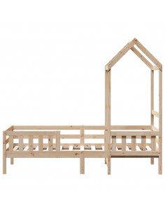 Giroletto con Tetto 80x200 cm in Legno Massello di Pino