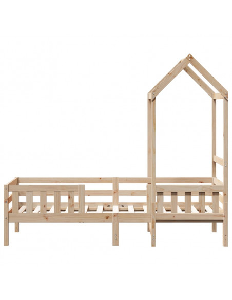 Giroletto con Tetto 80x200 cm in Legno Massello di Pino