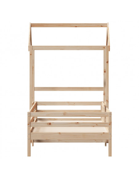 Giroletto con Tetto 90x190 cm in Legno Massello di Pino