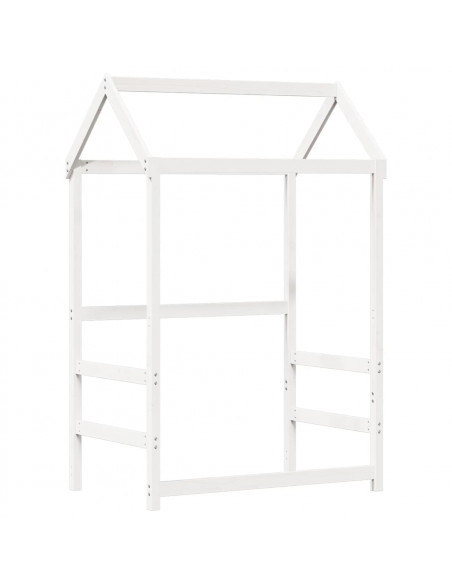 Giroletto con Tetto Bianco 90x200 cm in Legno di Pino