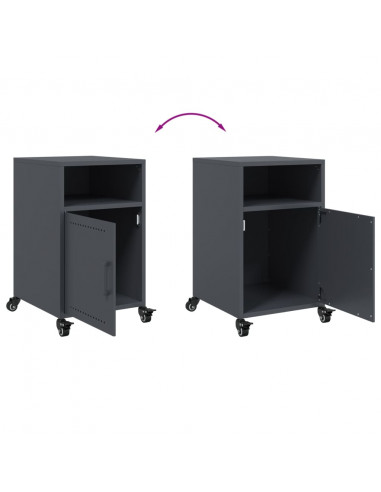 Comodini 2 pz Antracite 36x39x59 cm in Acciaio