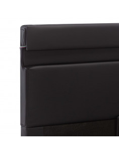 Giroletto Contenitore Idraulico LED Nero Similpelle 90x200 cm