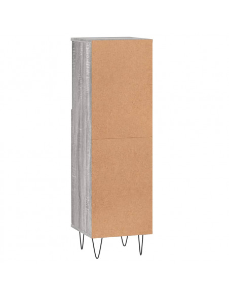 Armadietto Bagno Grigio Sonoma 30x30x100cm in Legno Multistrato