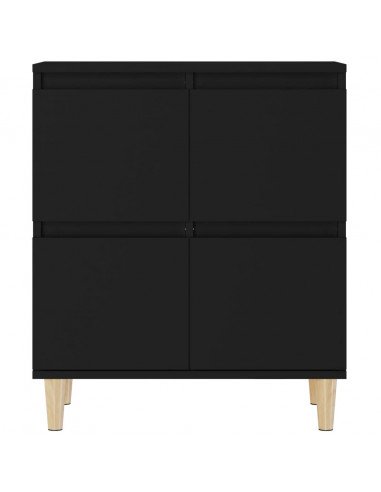 Credenze 2pz Nere 60x35x70 cm in Legno Multistrato