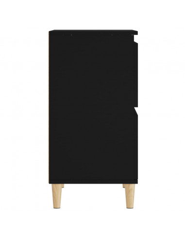 Credenze 2pz Nere 60x35x70 cm in Legno Multistrato