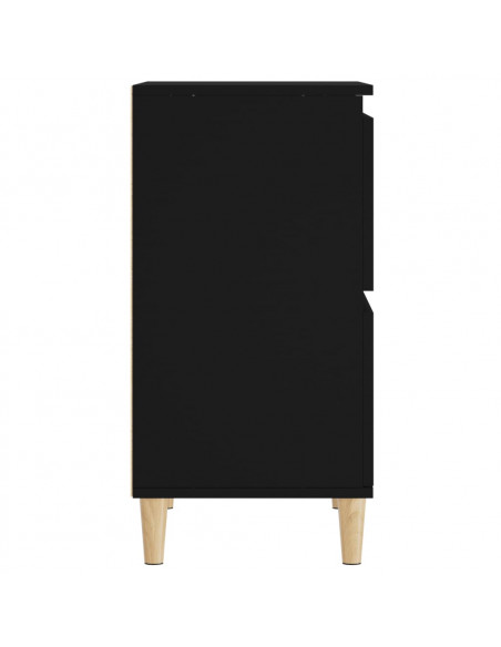 Credenze 2pz Nere 60x35x70 cm in Legno Multistrato