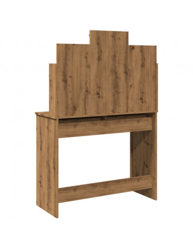 Toeletta con Luci LED Rovere Artigianale 96x40x142 cm