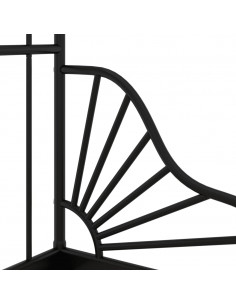 Giroletto Estendibile Nero in Metallo 80x130/200 cm